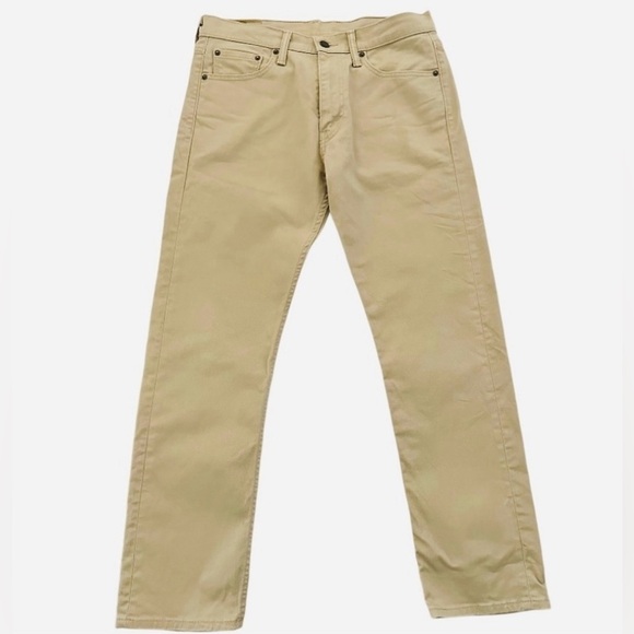 Levi's Men's 513 Slim Straight Jean Pants, Beige, Size 31x30 - Picture 4 of 13